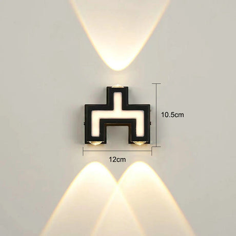 IP65 waterproof LED wall lamp for indoor and outdoor use, mounted on wall