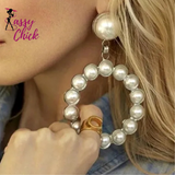 Pearls Circle Dangle Earrings Sassy Chick