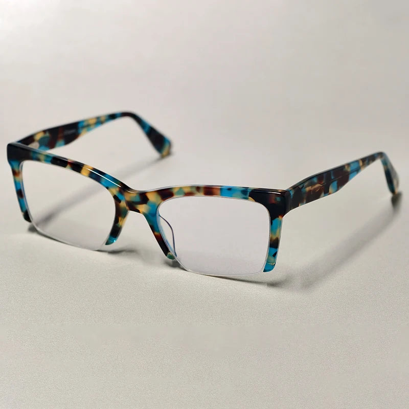 Premium acetate half frame optical glasses for men and women