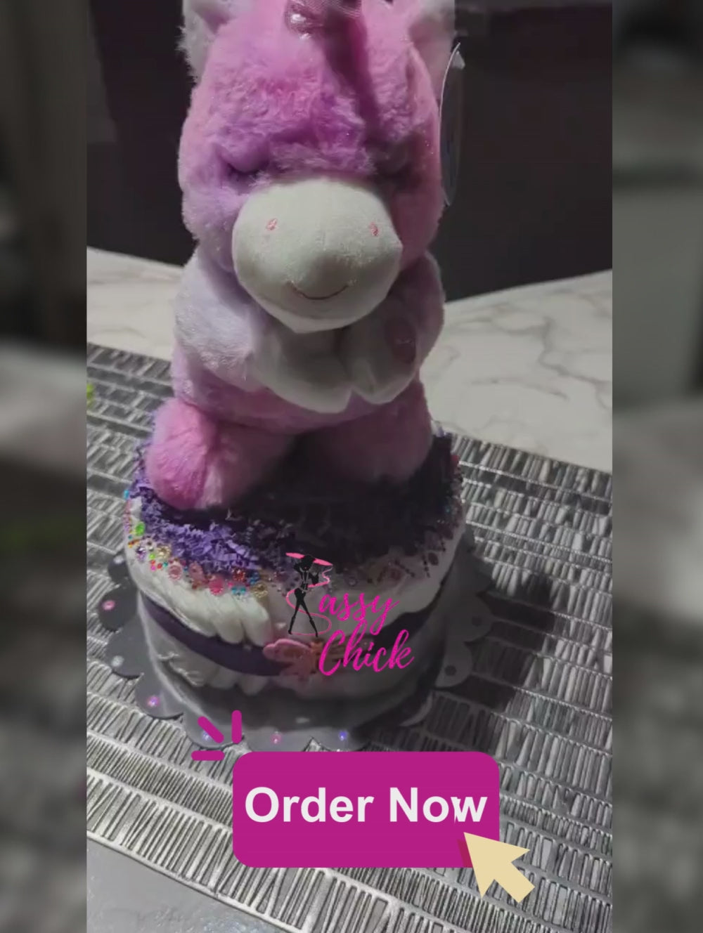 Unicorn Toy Diaper Cake