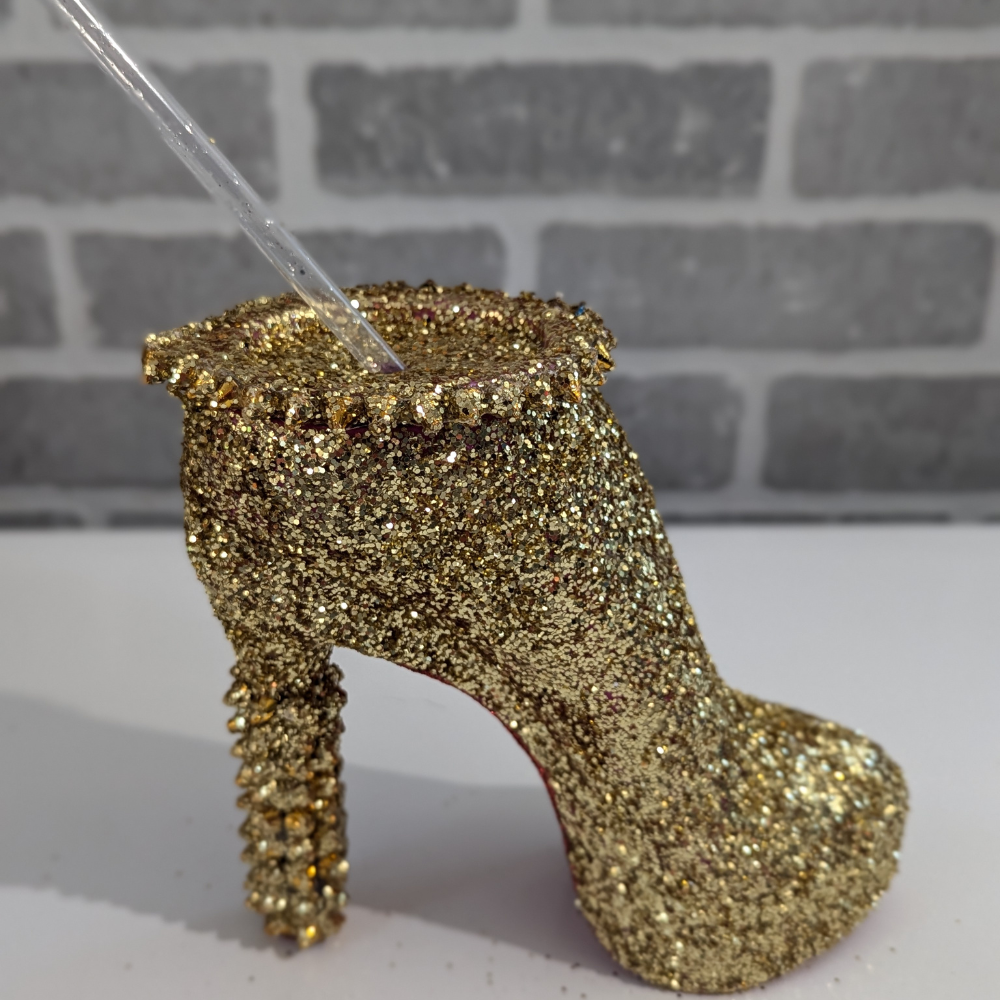 Gold Spiky Stiletto Heel Tumbler Cup
