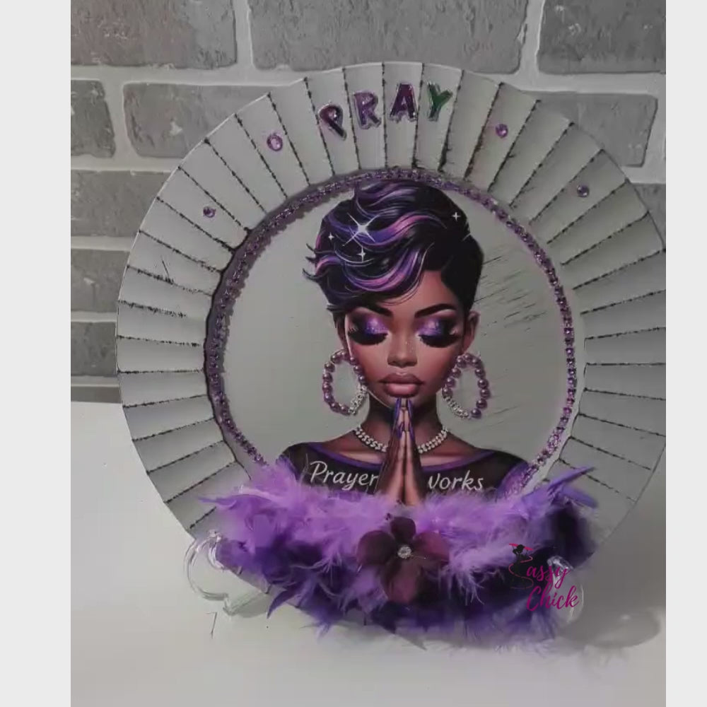 Custom Pray Purple Display Plate