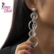 Punk Long Circle Drop Earring Sassy Chick