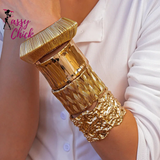 Punk Stainless Metal Geometric Cuff Bracelets Bangles Sassy chick