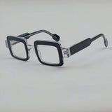 Unisex retro square acetate optical eyeglasses frame full rim design