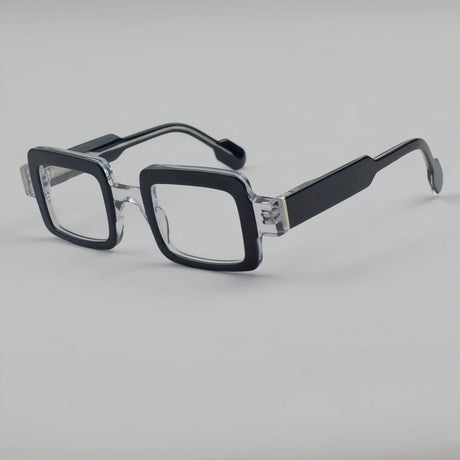 Unisex retro square acetate optical eyeglasses frame full rim design