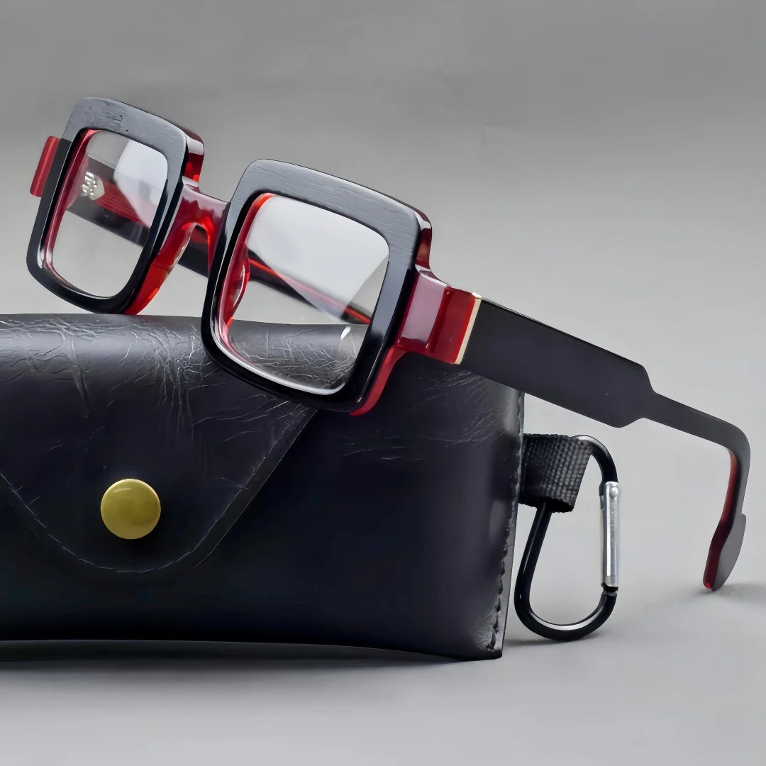 Unisex retro square acetate optical eyeglasses frame full rim design