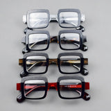Unisex retro square acetate optical eyeglasses frame full rim design