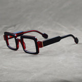 Unisex retro square acetate optical eyeglasses frame full rim design