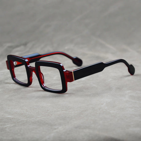 Unisex retro square acetate optical eyeglasses frame full rim design