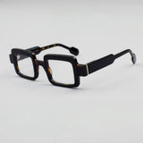 Unisex retro square acetate optical eyeglasses frame full rim design