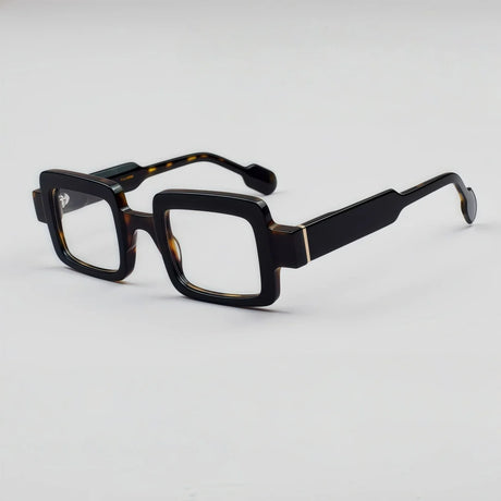 Unisex retro square acetate optical eyeglasses frame full rim design