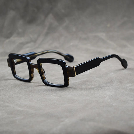 Unisex retro square acetate optical eyeglasses frame full rim design