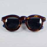 Retro square frame sunglasses with polarized UV400 lenses for men and women