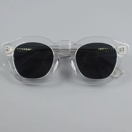 Retro square frame sunglasses with polarized UV400 lenses for men and women