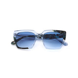 Women wearing retro square sunglasses with acetate frame and UV400 protection