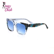 Women wearing retro square sunglasses with acetate frame and UV400 protection