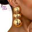 Round Exaggerated Geometric Earrings Sassy Chick