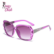 Round polarized sunglasses for women with UV protection
