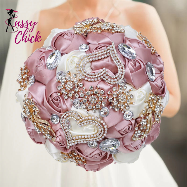 Royal Bridal Rhinestone Handmade Bouquet Sassy Chick