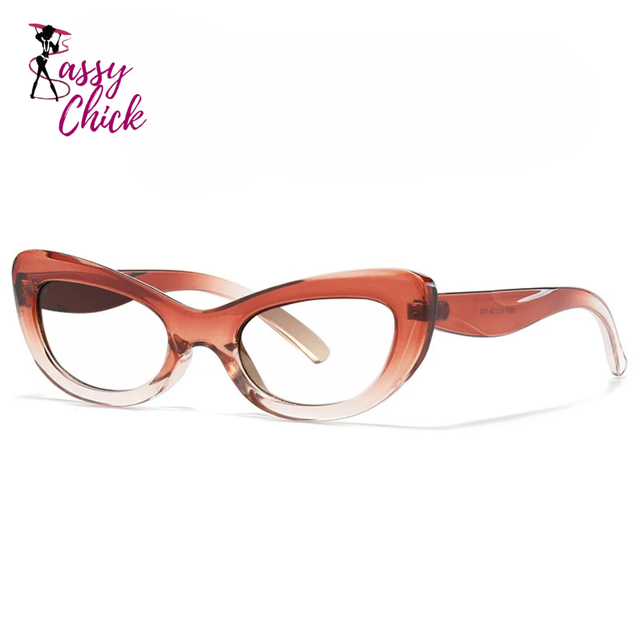 Small cat eye reading glasses with blue light blocking lenses for women