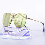 Square metal retro sunglasses with UV400 protection and luxury-inspired frame for women.