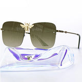 Square metal retro sunglasses with UV400 protection and luxury-inspired frame for women.