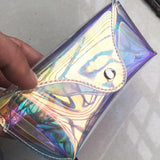 Square metal retro sunglasses pouch women