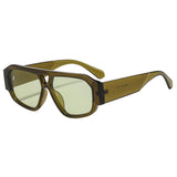 Women’s vintage square sunglasses with double beam frame, black gradient lens, and UV400 outdoor fashion eyewear.