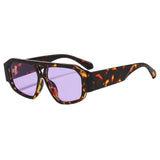 Women’s vintage square sunglasses with double beam frame, black gradient lens, and UV400 outdoor fashion eyewear.