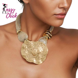 Statement Exaggerated Retro Geometry Pendant Necklace Sassy Chick
