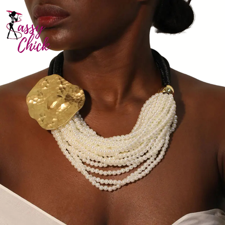 Statement Vintage Pearls Necklace Sassy Chick