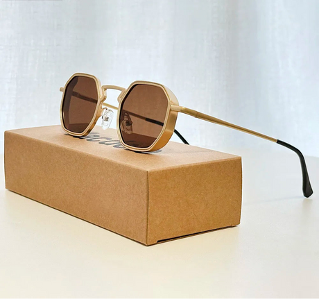 Steampunk square sunglasses for men vintage fashion glasses
