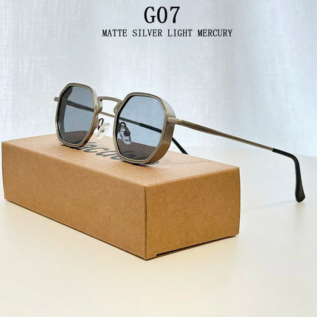 Steampunk square sunglasses for men vintage fashion glasses