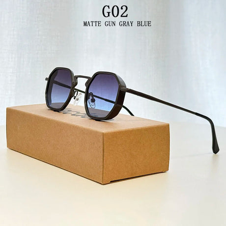 Steampunk square sunglasses for men vintage fashion glasses