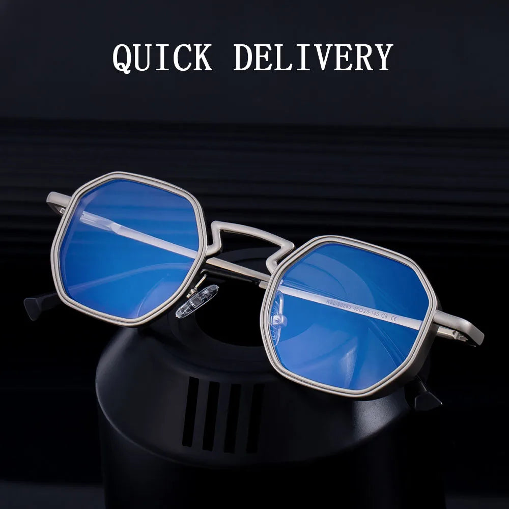 Steampunk square sunglasses for men vintage fashion glasses
