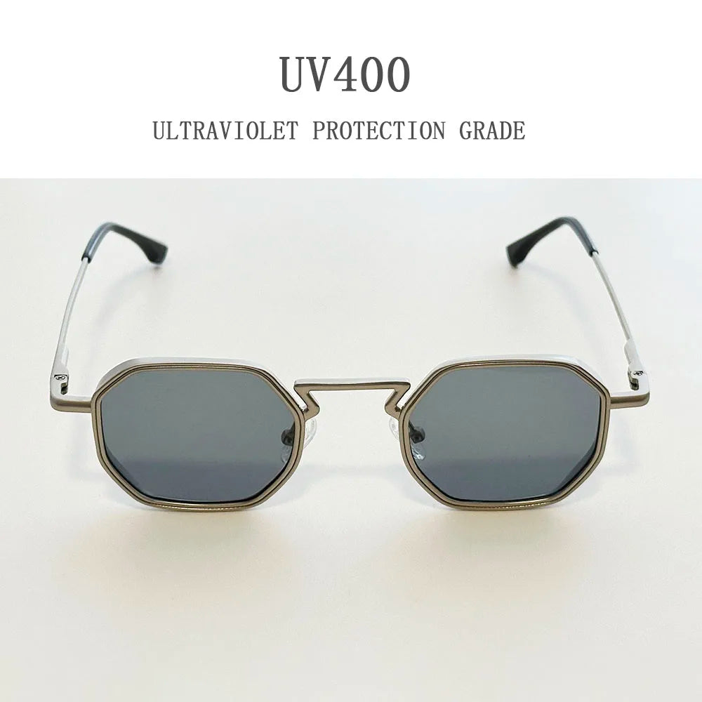 Steampunk square sunglasses for men vintage fashion glasses