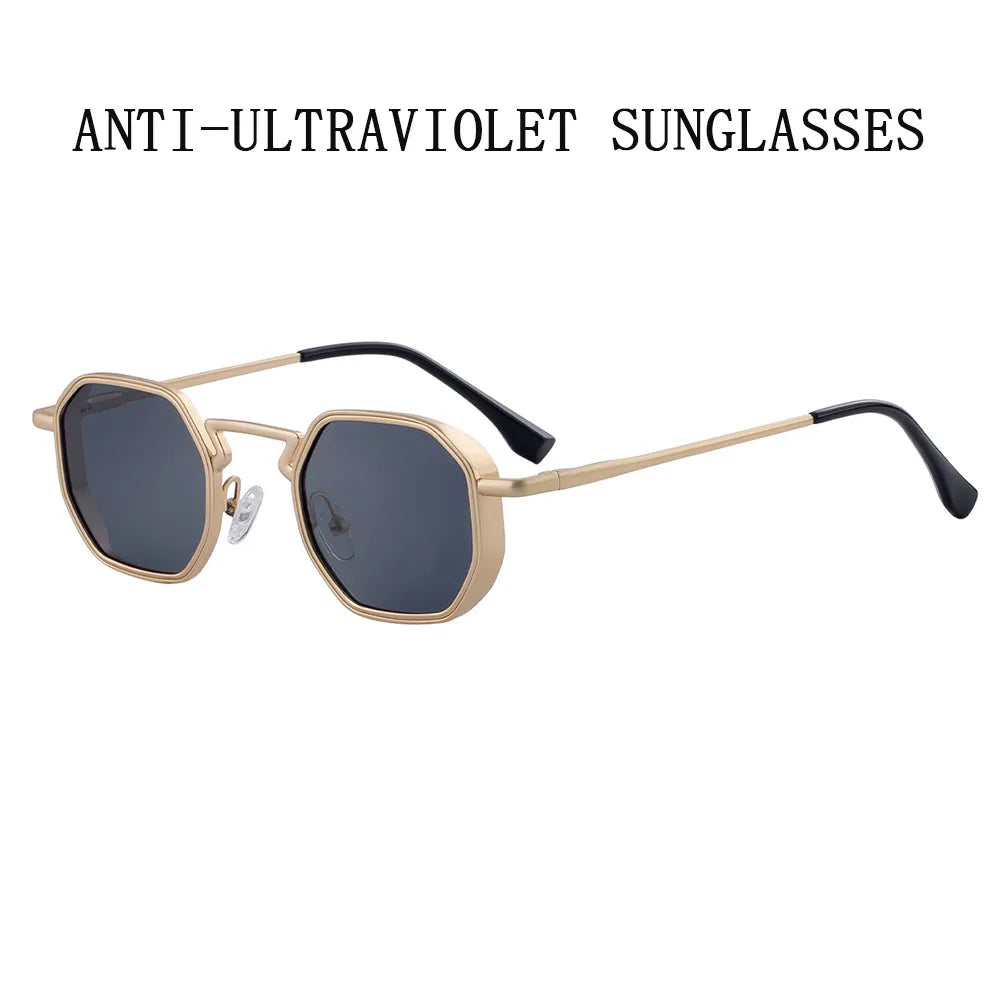 Steampunk square sunglasses for men vintage fashion glasses