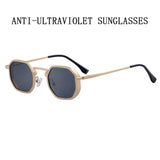 Steampunk square sunglasses for men vintage fashion glasses