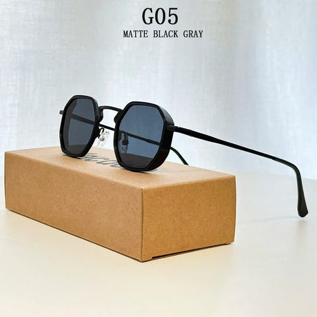 Steampunk square sunglasses for men vintage fashion glasses