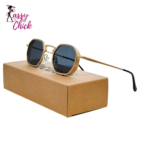 Steampunk square sunglasses for men vintage fashion glasses