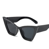Vintage cat-eye sunglasses with square frame design for women, retro fashion eyewear for outdoor and everyday style.