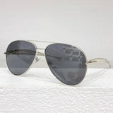 Vintage metal pilot sunglasses with UV400 lenses for men and women