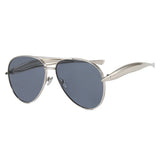 Vintage metal pilot sunglasses with UV400 lenses for men and women