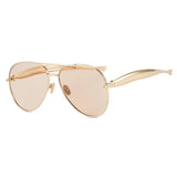 Vintage metal pilot sunglasses with UV400 lenses for men and women
