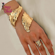Vintage Pleated Leaf Bracelet Spiral Girls Accessories Sassy Chick