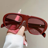 Women’s vintage sunglasses in black and red elegant design, trendy retro outdoor fashion eyewear with UV400 protection.