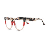 Women’s vintage tortoiseshell cat eye optical glasses with acetate frame and metal hinges