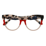 Women’s vintage tortoiseshell cat eye optical glasses with acetate frame and metal hinges