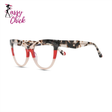 Women’s vintage tortoiseshell cat eye optical glasses with acetate frame and metal hinges